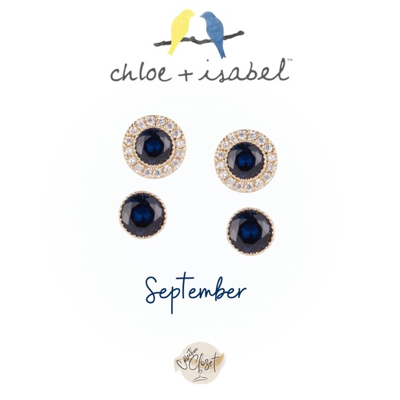 Chloe + Isabel September Sapphire Earrings - Picture 1 of 4